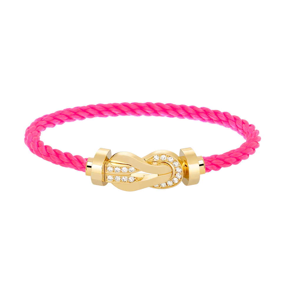 [AuraEcho]CHANCE LARGE 8 FIGURE BUCKLE HALF DIAMOND BRACELET GOLD