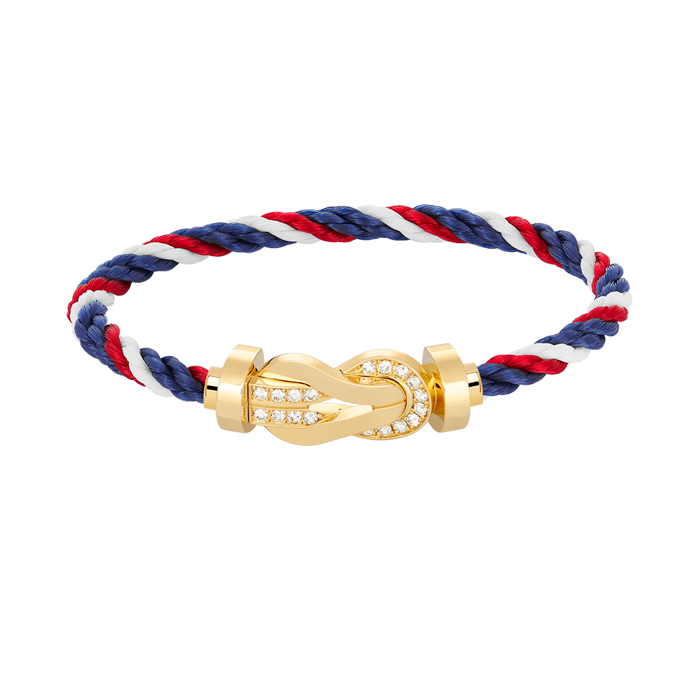 [AuraEcho]CHANCE LARGE 8 FIGURE BUCKLE HALF DIAMOND BRACELET GOLD