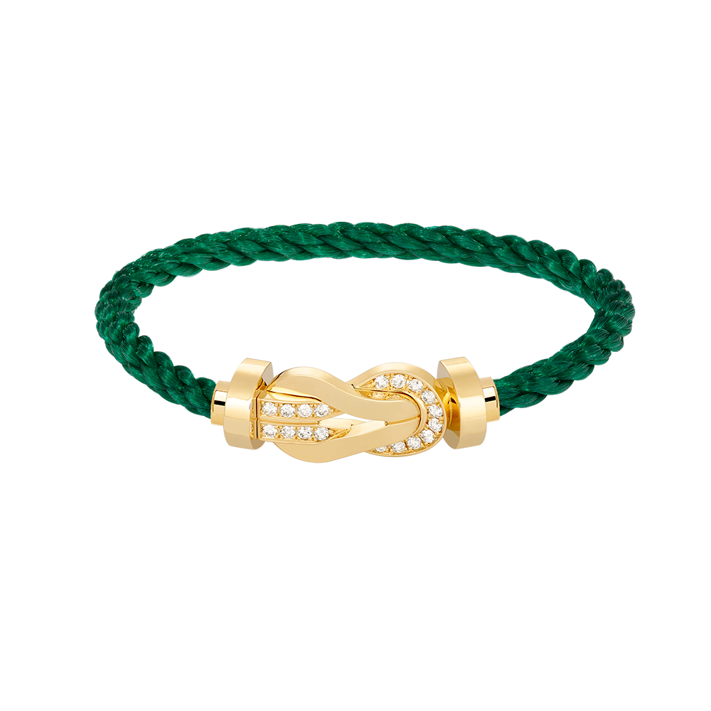 [AuraEcho]CHANCE LARGE 8 FIGURE BUCKLE HALF DIAMOND BRACELET GOLD