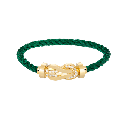 [AuraEcho]CHANCE LARGE 8 FIGURE BUCKLE HALF DIAMOND BRACELET GOLD