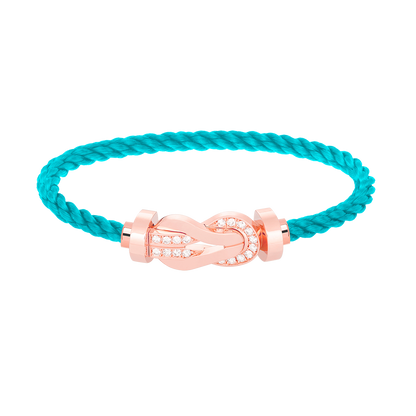 [AuraEcho]CHANCE LARGE 8 FIGURE BUCKLE HALF DIAMOND BRACELET ROSE GOLD