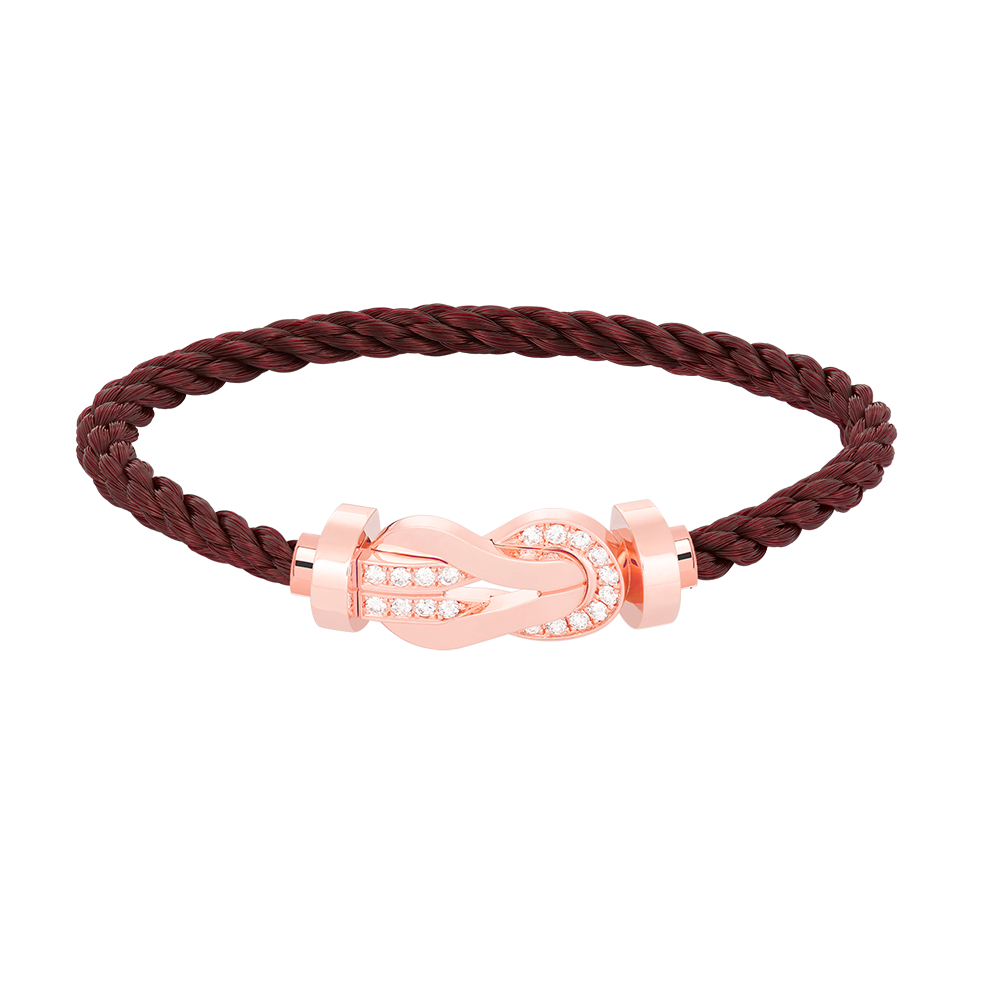 [AuraEcho]CHANCE LARGE 8 FIGURE BUCKLE HALF DIAMOND BRACELET ROSE GOLD