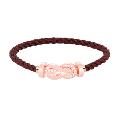 [AuraEcho]CHANCE LARGE 8 FIGURE BUCKLE HALF DIAMOND BRACELET ROSE GOLD
