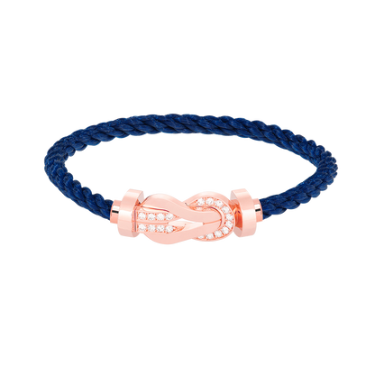 [AuraEcho]CHANCE LARGE 8 FIGURE BUCKLE HALF DIAMOND BRACELET ROSE GOLD