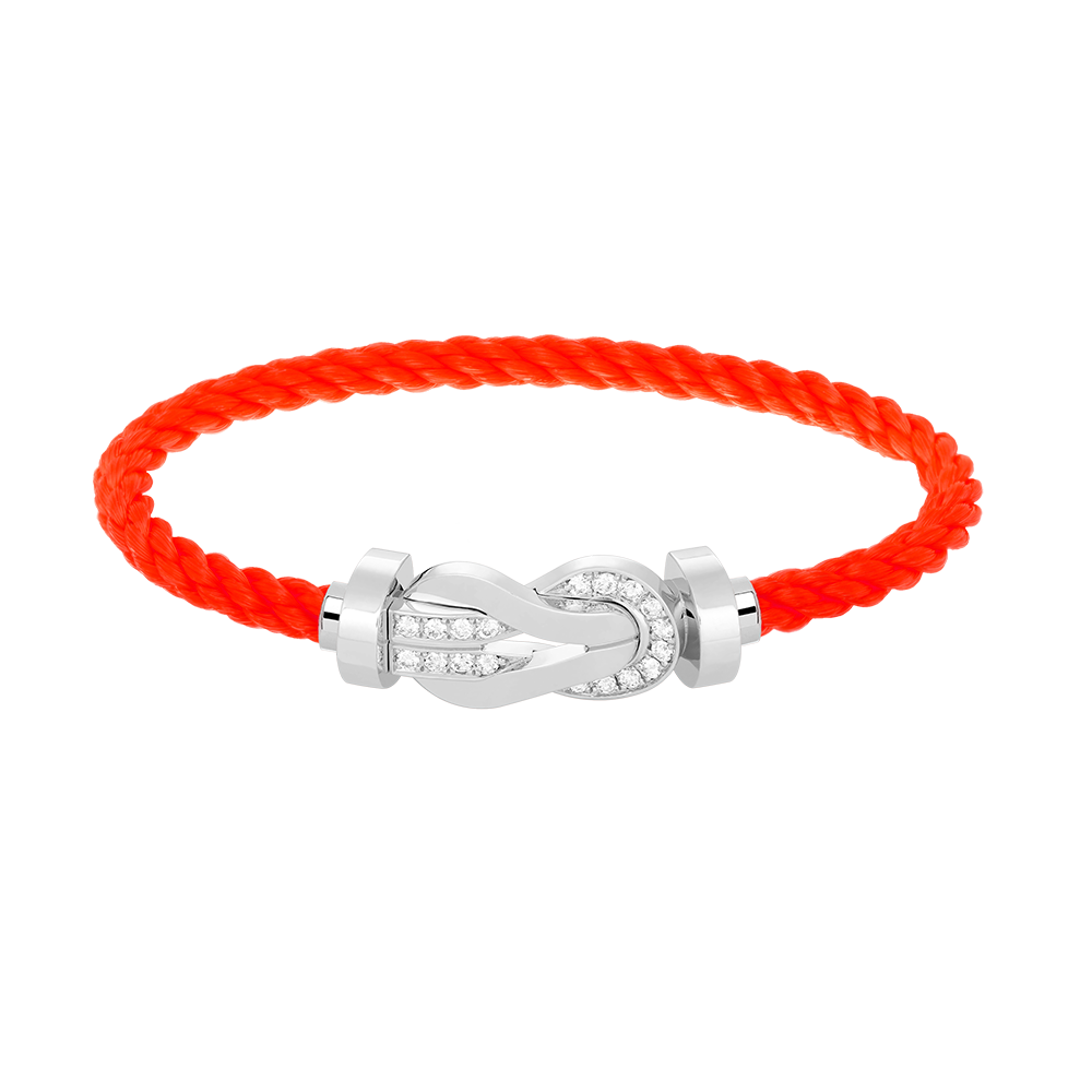 [AuraEcho]CHANCE LARGE 8 FIGURE BUCKLE HALF DIAMOND BRACELET SILVER