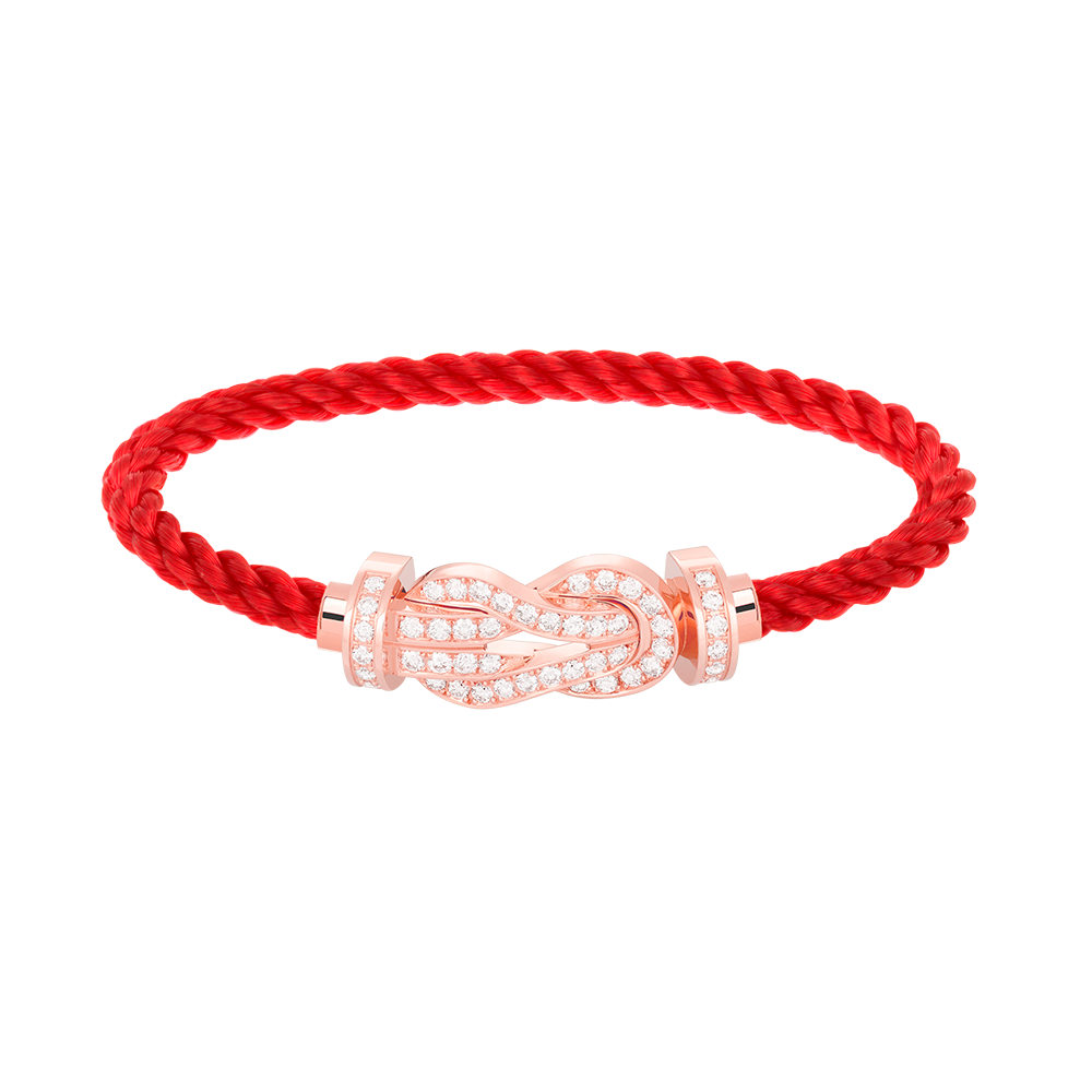 [AuraEcho]CHANCE LARGE 8 FIGURE BUCKLE FULL DIAMOND BRACELET ROSE GOLD