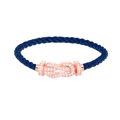 [AuraEcho]CHANCE LARGE 8 FIGURE BUCKLE FULL DIAMOND BRACELET ROSE GOLD