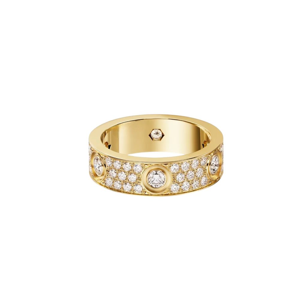 [AuraEcho]LOVE 5.5MM FULL-PAVE 6-DIAMOND RING