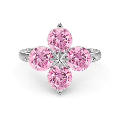 [AuraEcho]Four-Leaf Clover Eight-Pointed Star Ring