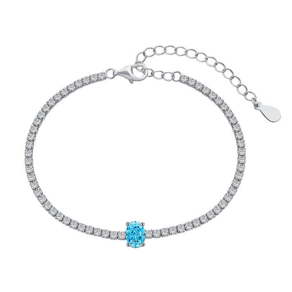 [AuraEcho]0.75 Carat Exquisite Oval Cut Daily Bracelet