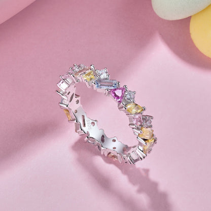 [AuraEcho]Dazzling Polychromatic Multi cut Daily Ring