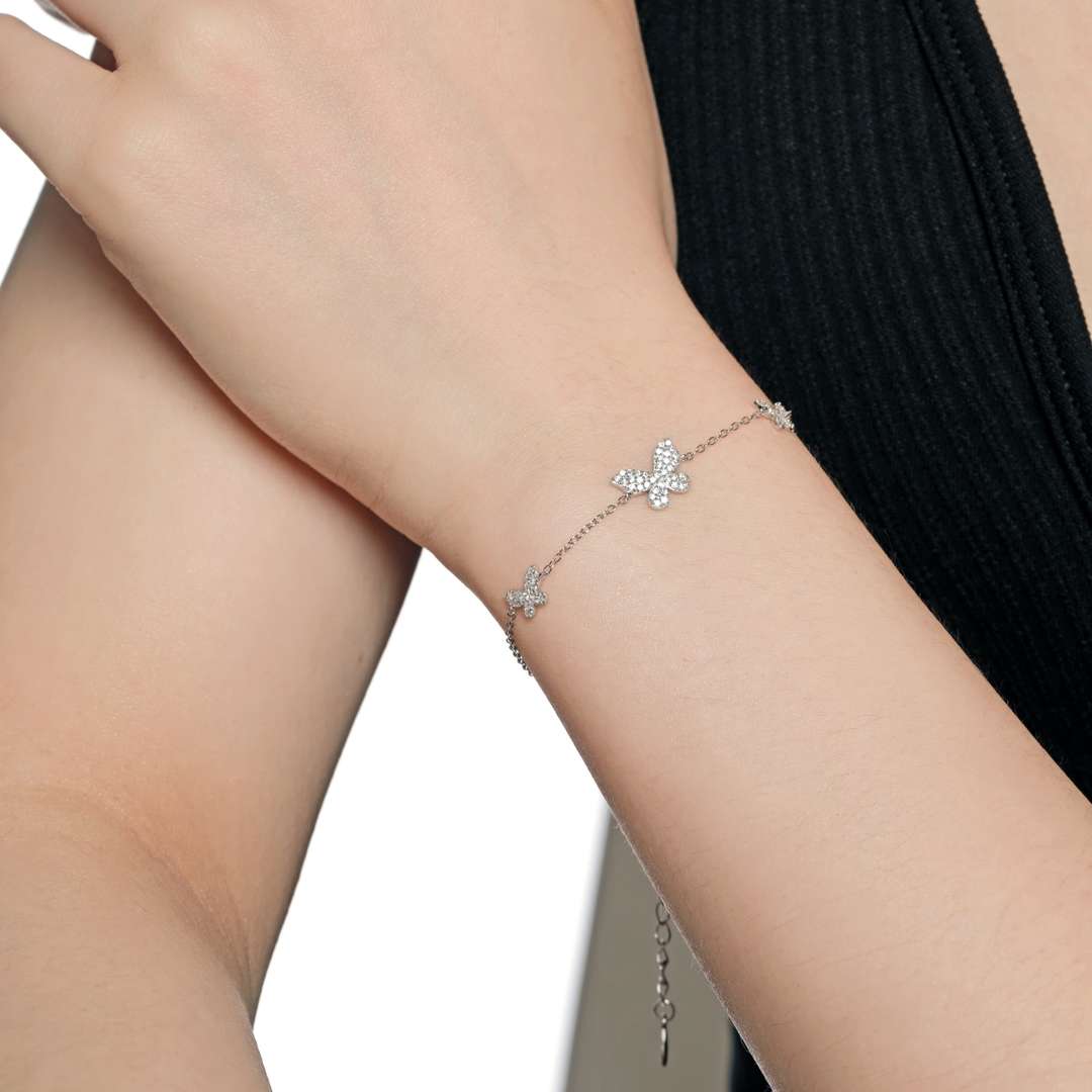 [AuraEcho]Delicate Butterfly Pendant Bracelet