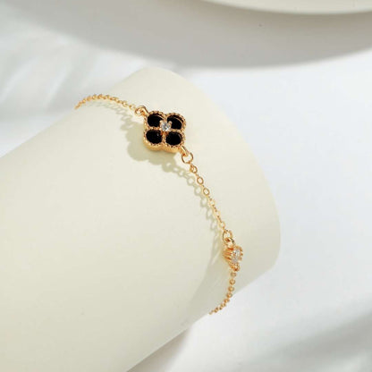 [AuraEcho]Delicate Four Leaf Clover Bracelet