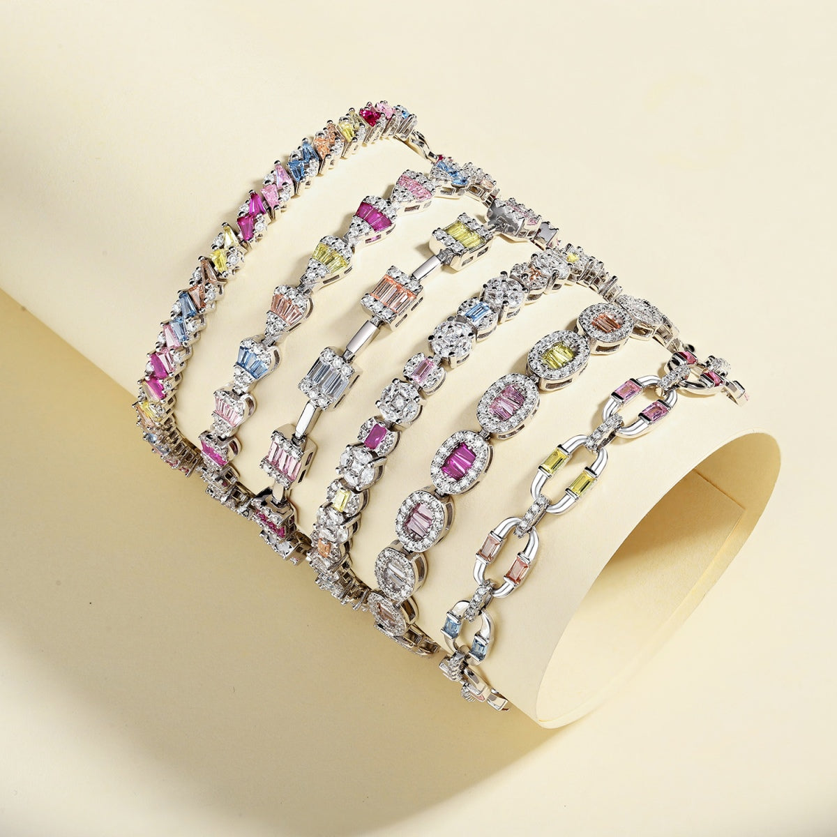 [AuraEcho]Dazzling Radiant Multi Cut Daily Bracelet
