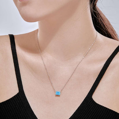 [AuraEcho]Luxurious Square Shape Colorful Necalack