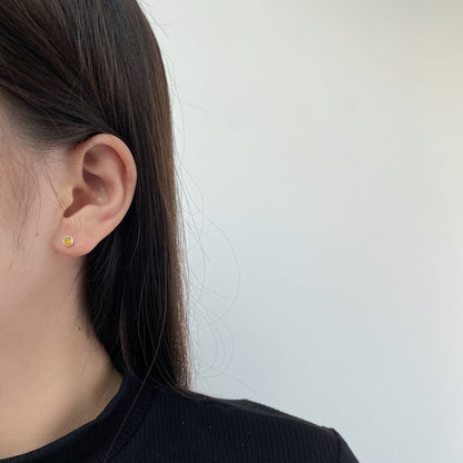[AuraEcho]Sparkling Colorful Round Shape Earrings