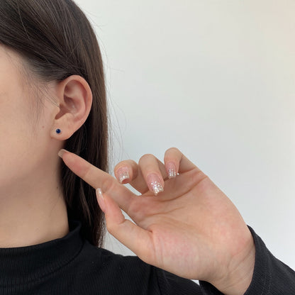[AuraEcho]Sparkling Colorful Round Shape Earrings