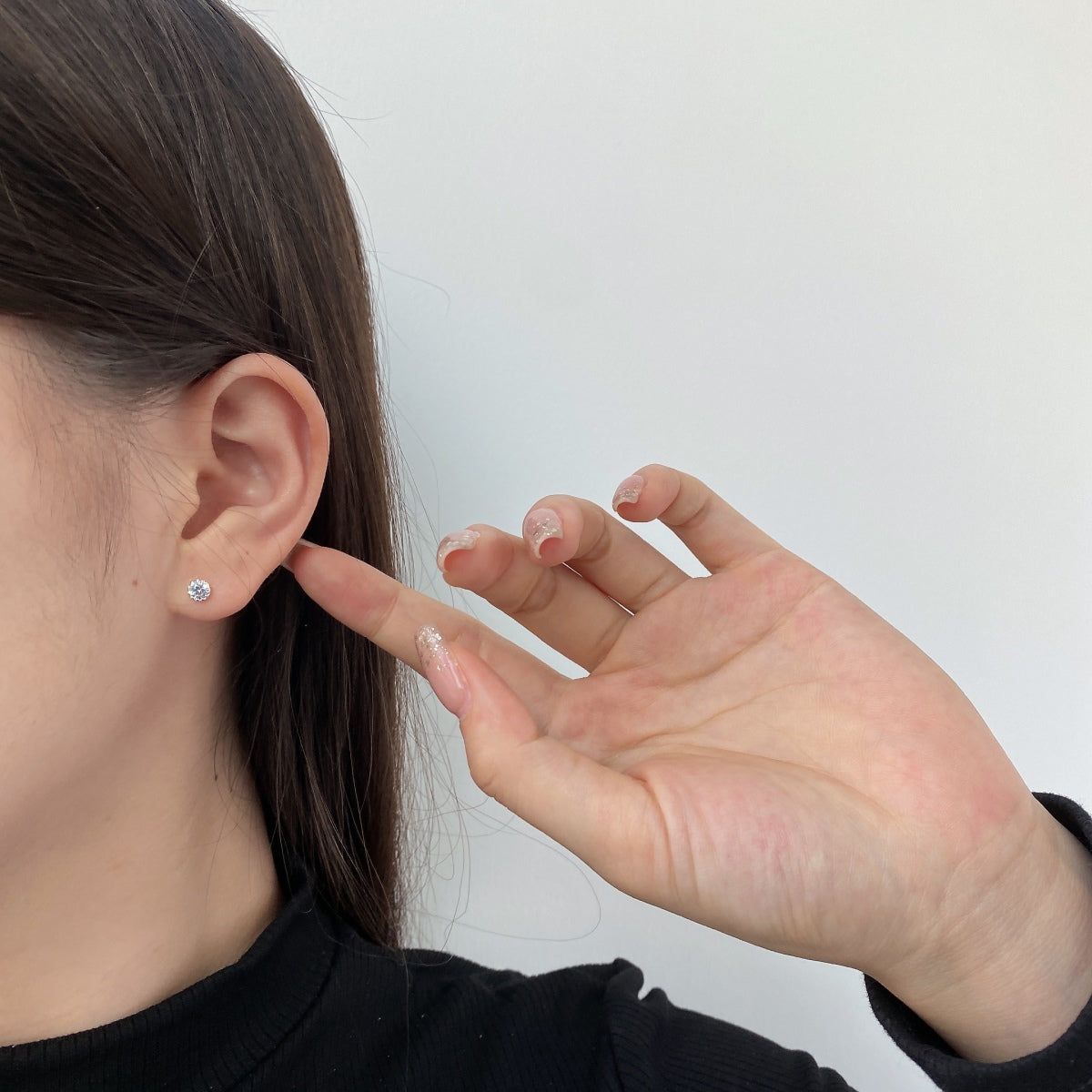 [AuraEcho]Sparkling Colorful Round Shape Earrings