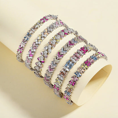 [AuraEcho]Ornate Sparkling Round Cut Party Bracelet