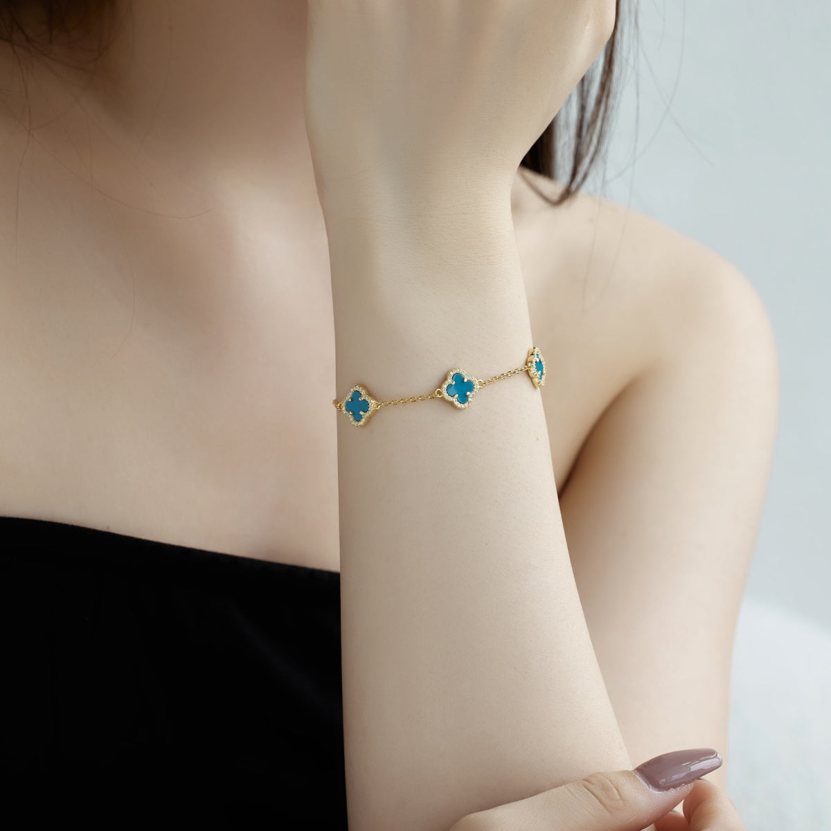 [AuraEcho]Four-Leaf Clover Exquisite Bracelet