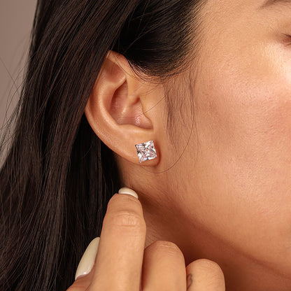 [AuraEcho]Ornate Square Shape Earrings