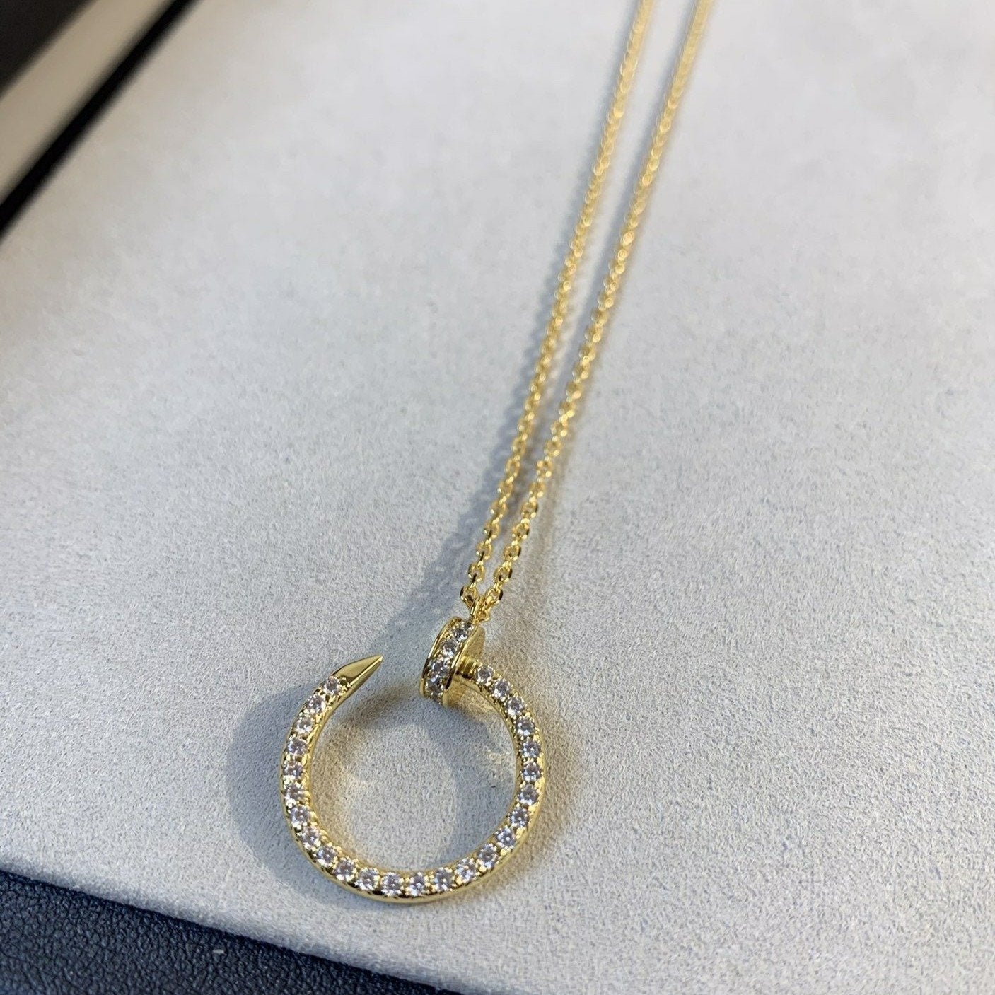 [AuraEcho]JUSTE NECKLACE GOLD DIAMONDS
