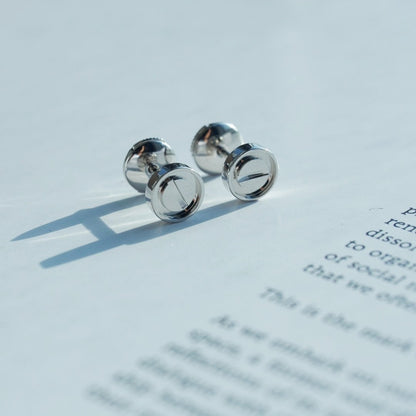 [AuraEcho]LOVE EARRINGS SILVER 10MM