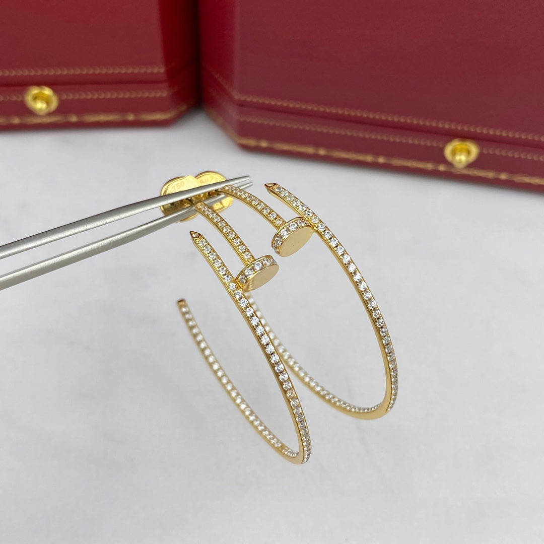 [AuraEcho]JUSTE EARRINGS FULL DIAMONDS 1.8MM