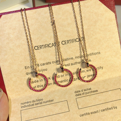 [AuraEcho]JUSTE NECKLACE RED FULL DIAMONDS
