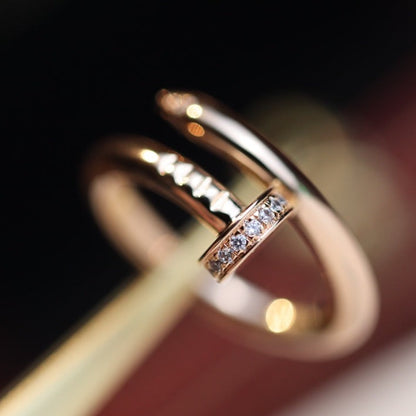 [AuraEcho]JUSTE RING 2.65MM PINK GOLD DIAMOND