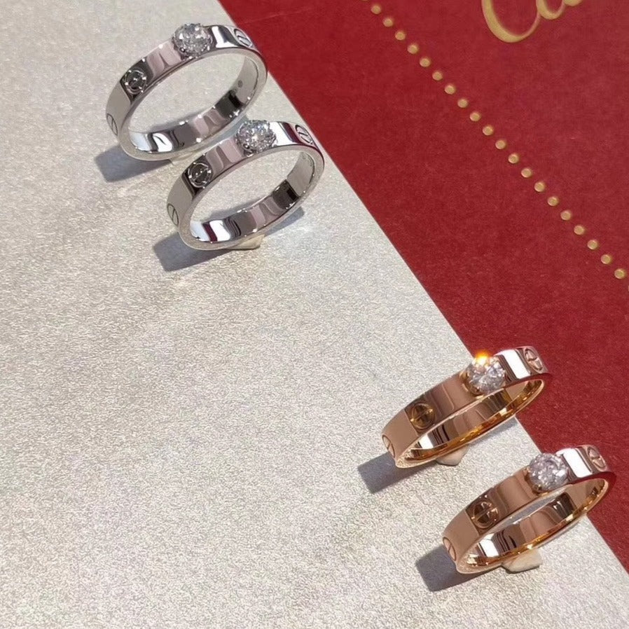 [AuraEcho]LOVE RING 3.6MM 1 BIG DIAMOND