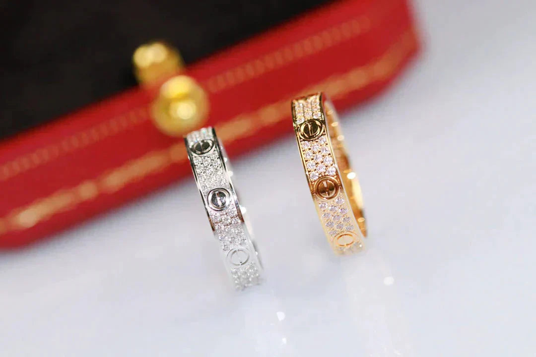[AuraEcho]LOVE RING 3.6MM DIAMOND PAVED