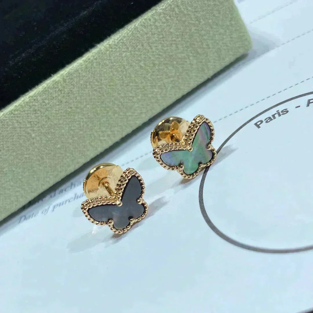 [AuraEcho]BUTTERFLY DARK MOP  EARRINGS