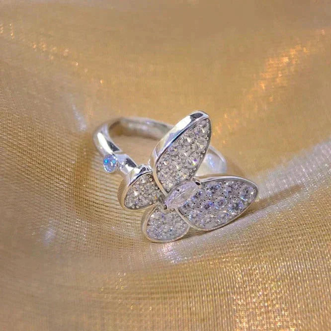 [AuraEcho]BUTTERFLY DIAMOND RING