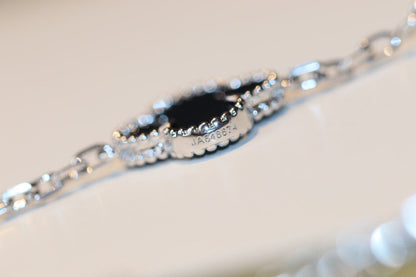 [AuraEcho]CLOVER 20 MOTIFS ONYX DIAMOND SILVER