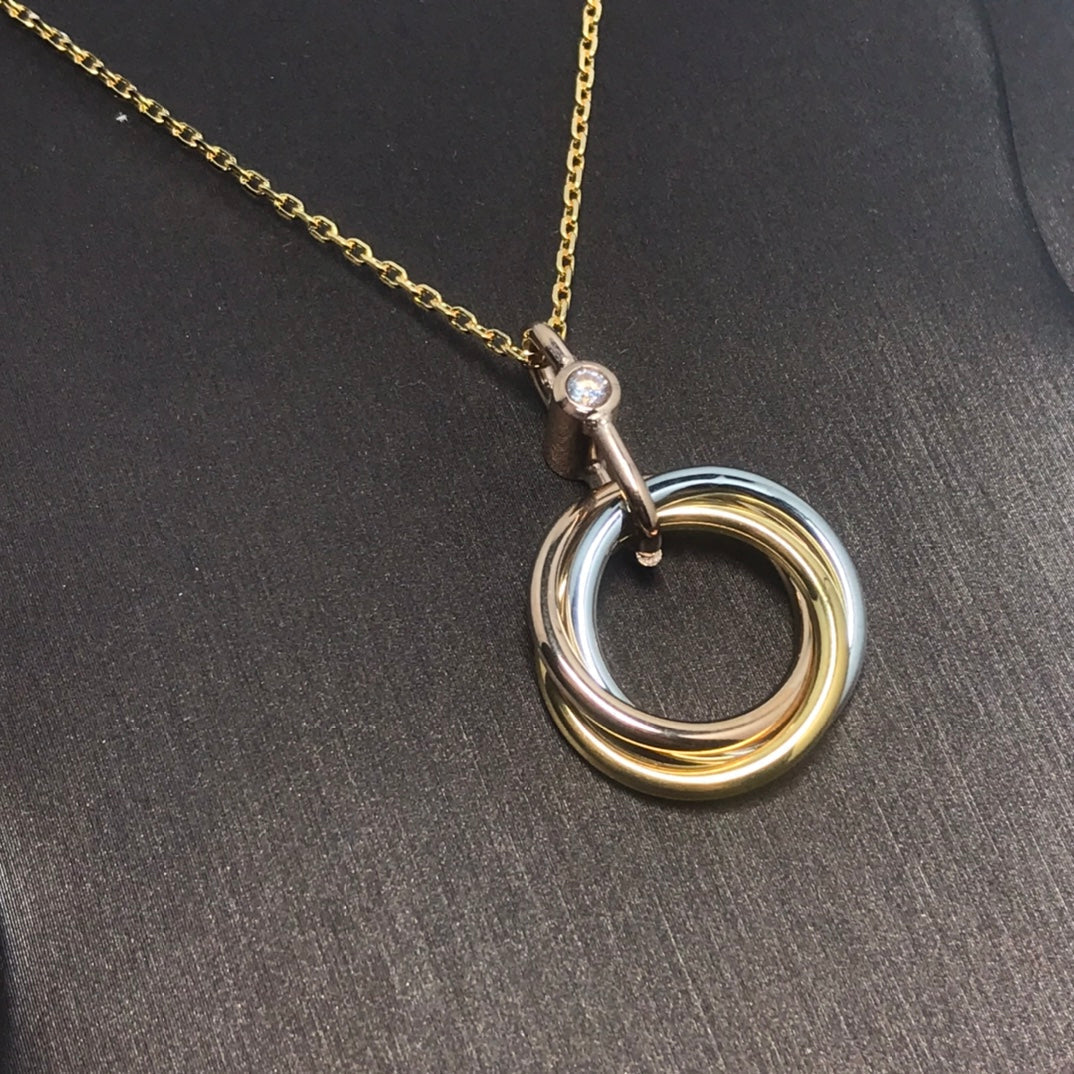 [AuraEcho]TRINITY  NECKLACE 1 DIAMOND