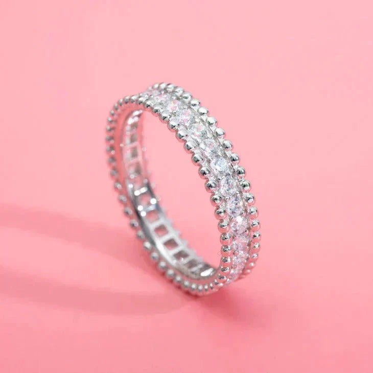 [AuraEcho]PERLEE DIAMOND SILVER RING
