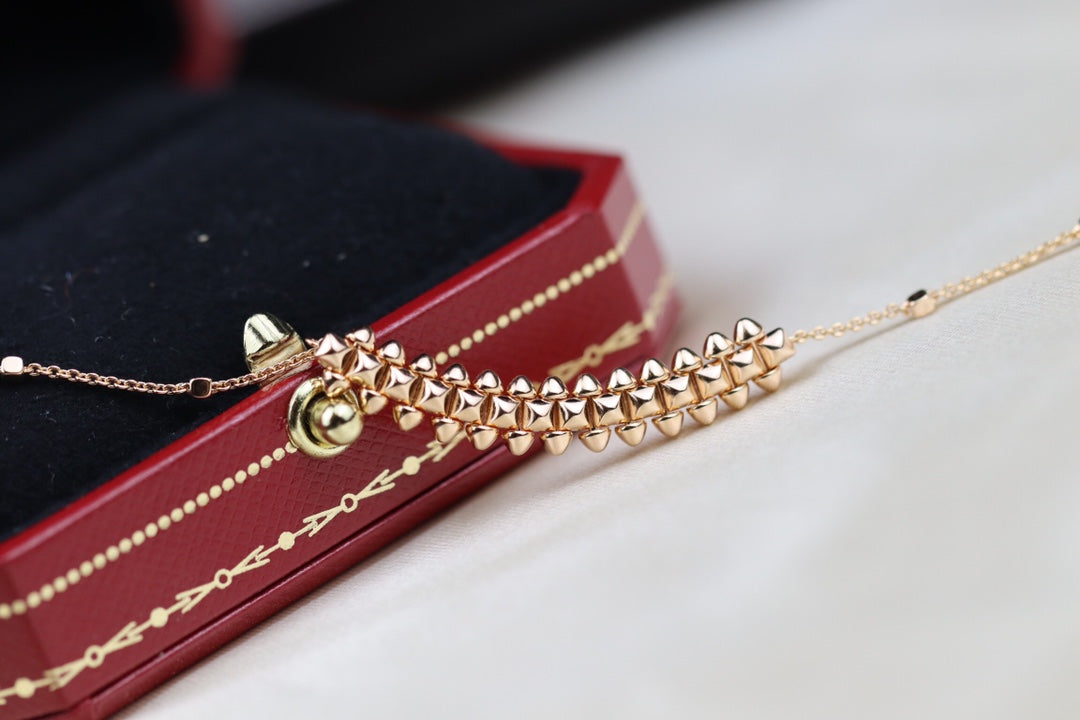 [AuraEcho]CLASH PINK GOLD NECKLACE
