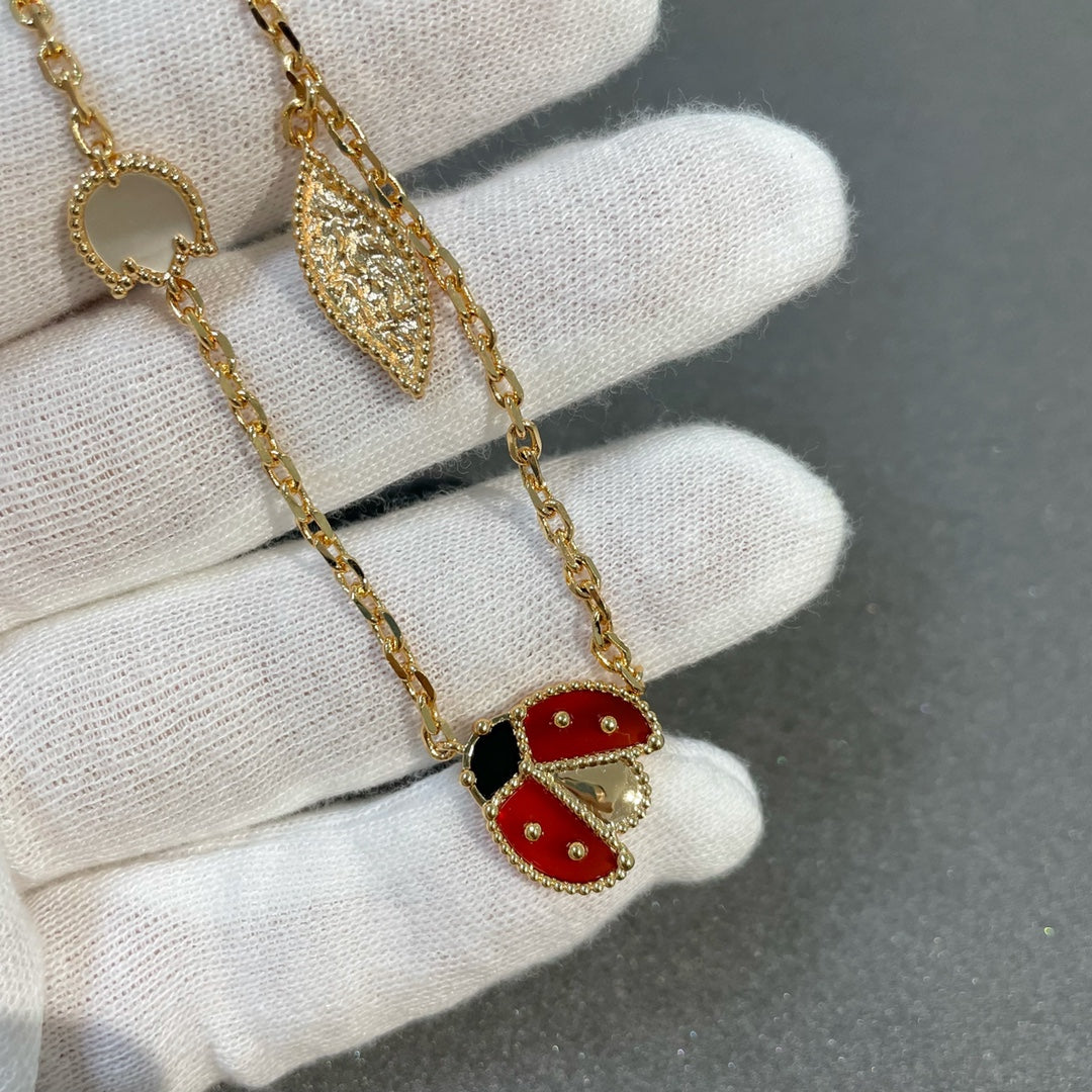[AuraEcho]LUCKY SPRING 15 MOTIFS GOLD NECKLACE