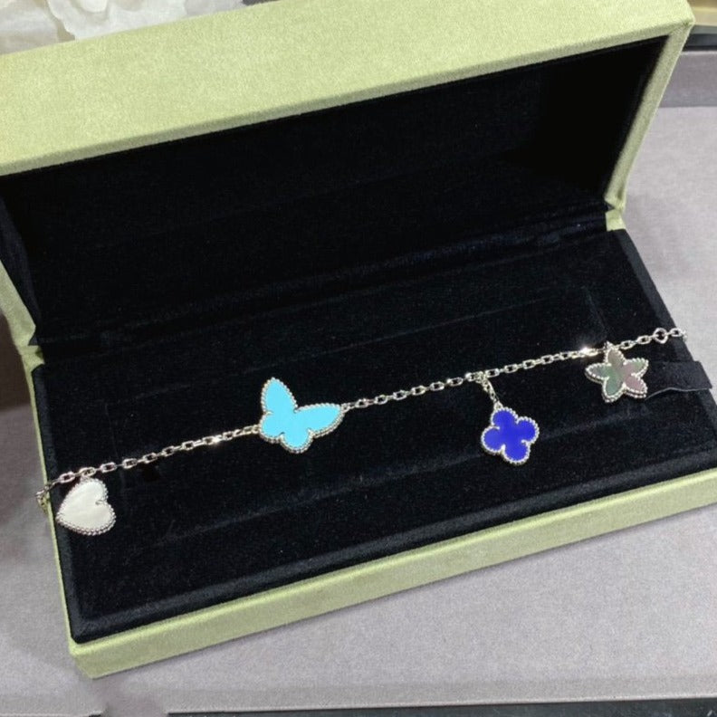 [AuraEcho]LUCKY SPRING SILVER BRACELET 4 MOTIF
