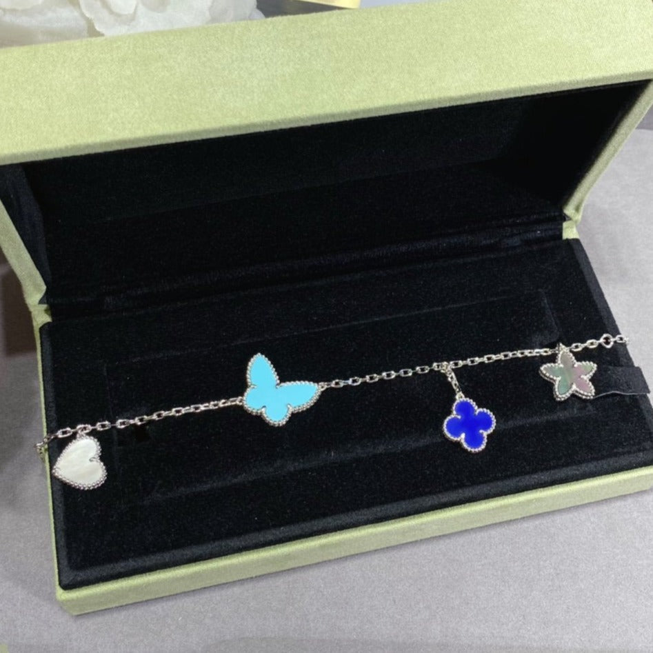[AuraEcho]LUCKY SPRING SILVER BRACELET 4 MOTIF