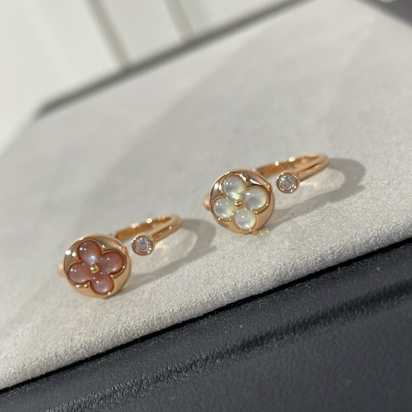 [AuraEcho]SUN 1 DIAMOND PINK MOP RING