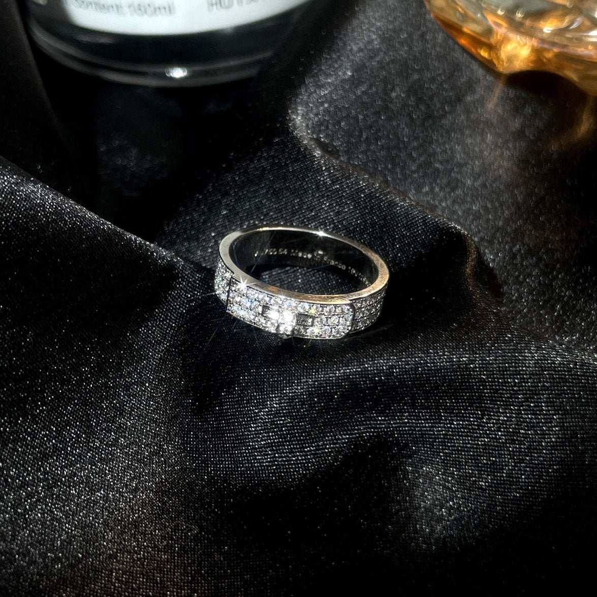 [AuraEcho]KELLY SILVER DIAMOND RING
