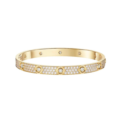 [AuraEcho]LOVE BRACELET 6.1MM DIAMOND-PAVED 10 BIG DIAMONDS