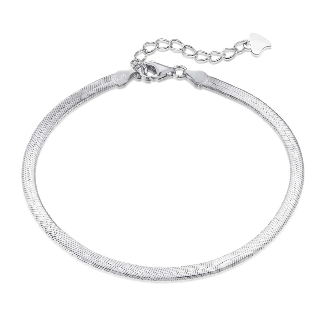 [AuraEcho]Flat Snake Bone Chain Blade Necklace