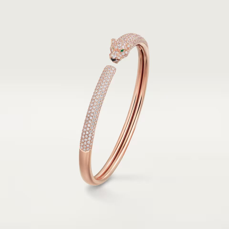 [AuraEcho]PANTHERE FULL DIAMOND OPEN BRACELET