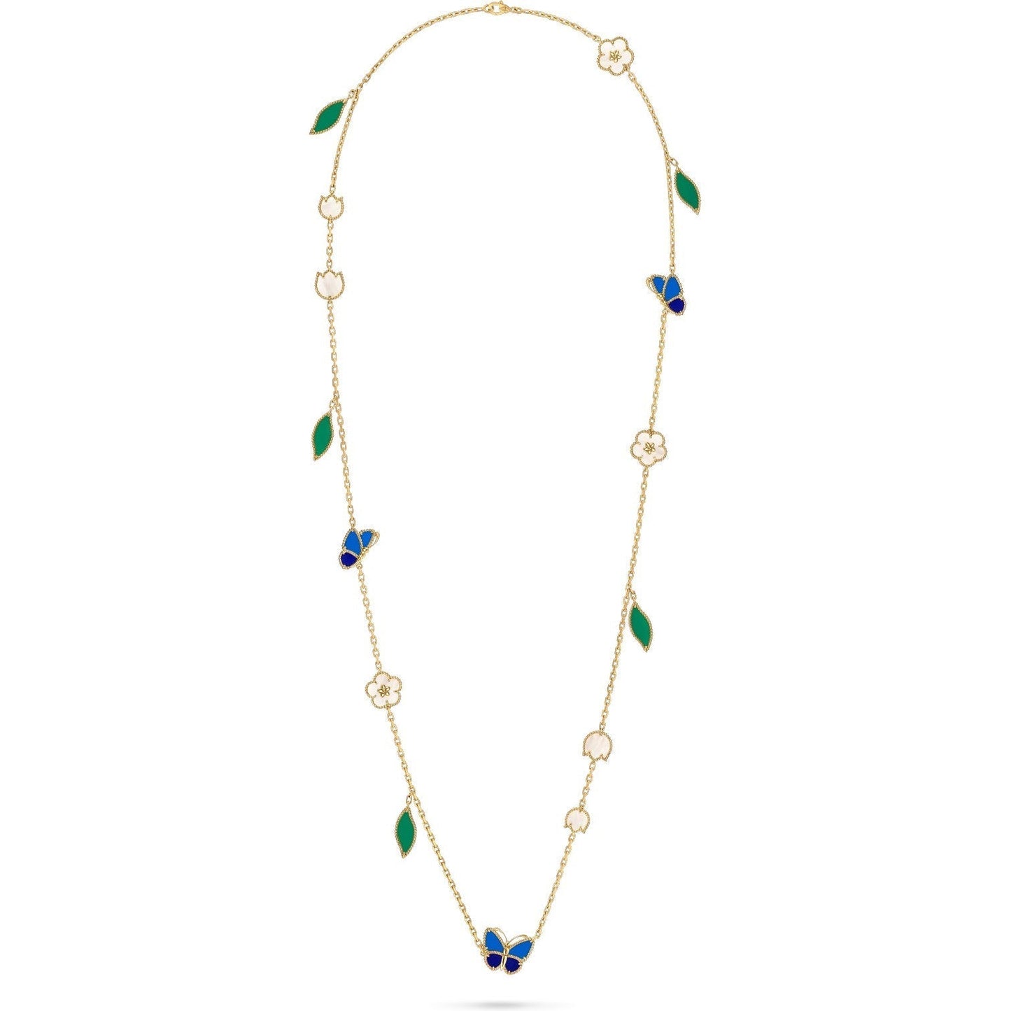[AuraEcho]LUCKY SPRING BUTTERFLY 15 FLOWER NECKLACE