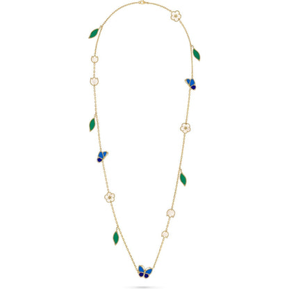[AuraEcho]LUCKY SPRING BUTTERFLY 15 FLOWER NECKLACE