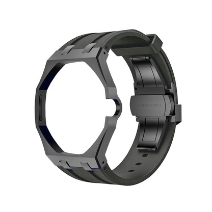 Oak Pop Black Steel Case & Silicone Strap