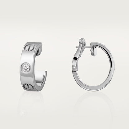 [AuraEcho]LOVE EARRINGS 5.7MM 2 DIAMONDS